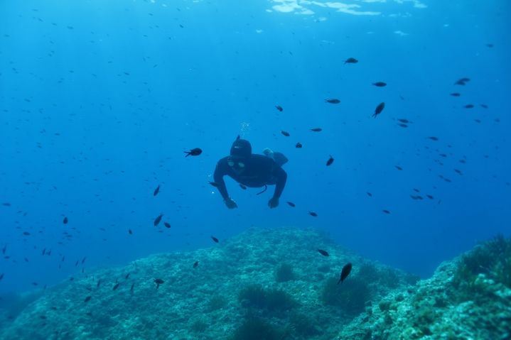 apneiste en mer